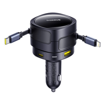 BASEUS USB-A USB-C car charger with iPhone Lightning USB-C cable 60W 1.4m - black – image 16