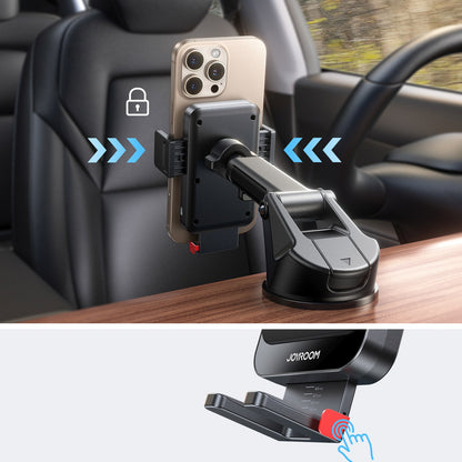 JOYROOM Car phone holder with inductive charger on the dashboard - black – image 3