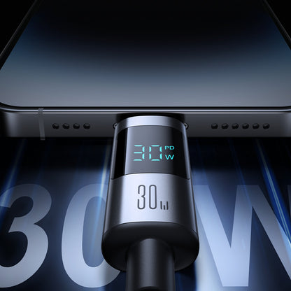 JOYROOM USB-C - iPhone Lightning cable with display 30W 1.2m - black – image 3