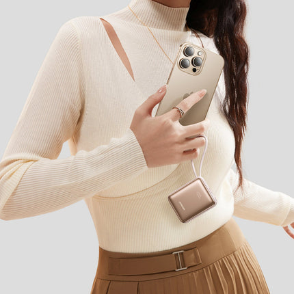 JOYROOM Powerbank 10000mAh 22.5W with built-in cables - gold – image 3