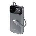 DUDAO Powerbank K31 10000 mAh 22.5W PD with built-in cable - gray