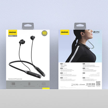 DUDAO U5 Max Bluetooth wireless headphones with neckband - black – image 5