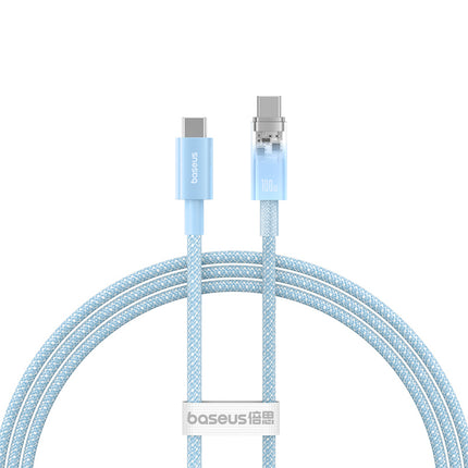 BASEUS Explorer cable with USB-C temperature sensor 100W 1m - blue