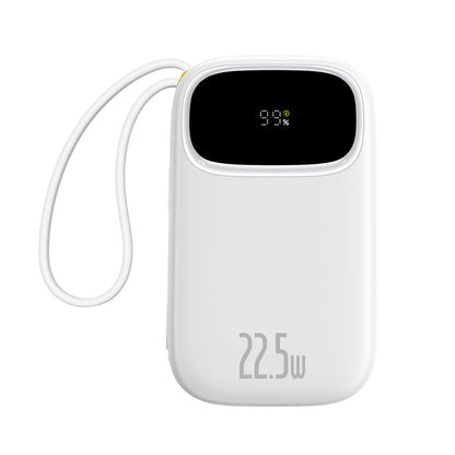 BASEUS Powerbank 20000mAh 22.5W with display with USB-C iPhone Lightning cables - white – image 3