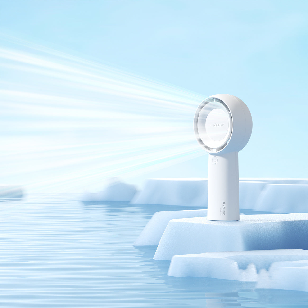 Jisulife Mini fan portable fan USB-C 4000mAh - white – image 8