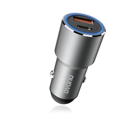 DUDAO USB-A USB-C PD QC 22.5 W car charger - gray – image 3