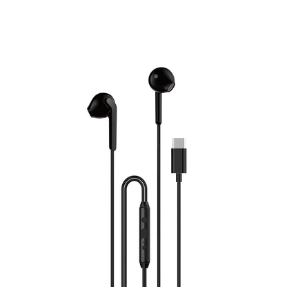 DUDAO USB-C 1.2m wired in-ear headphones - black