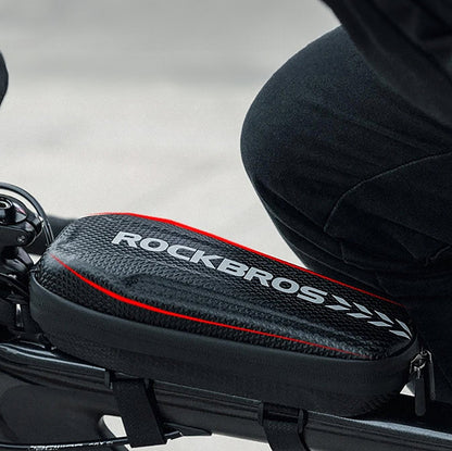 ROCKBROS Waterproof bag for the handlebar or frame of a scooter bike, 2 l - black – image 3