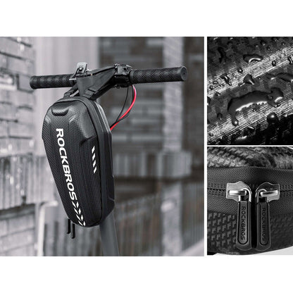 ROCKBROS Waterproof bag for the handlebar or frame of a scooter bike, 2 l - black – image 6