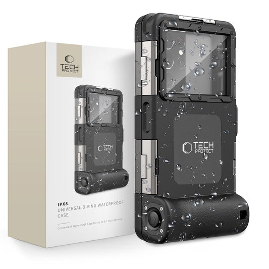 Tech-Protect Diving waterproof case for smartphones 4.7-6.7'' IPX8 up to 15 m - black
