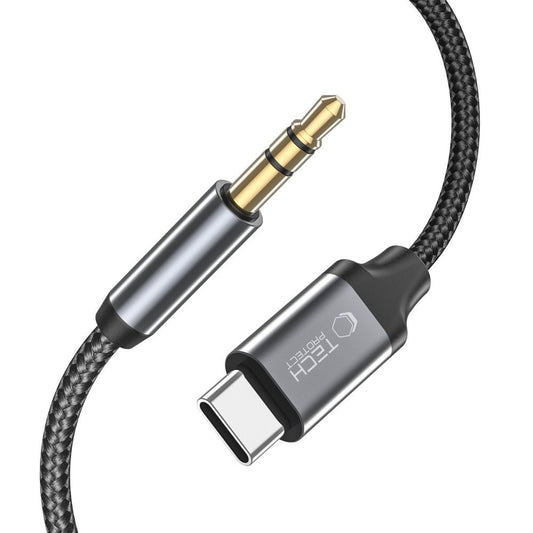 Tech-Protect USB-C audio cable - mini jack 3.5mm 1 m - black