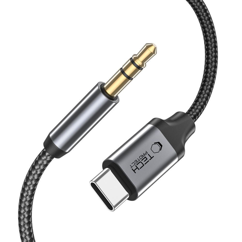 Tech-Protect USB-C audio cable - mini jack 3.5mm 1 m - black – image 2