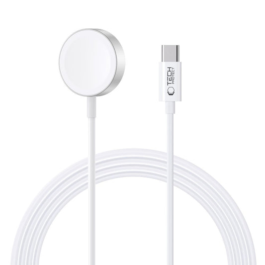 Tech-Protect Magnetic inductive charger for Apple Watch USB-C 1.2m - white