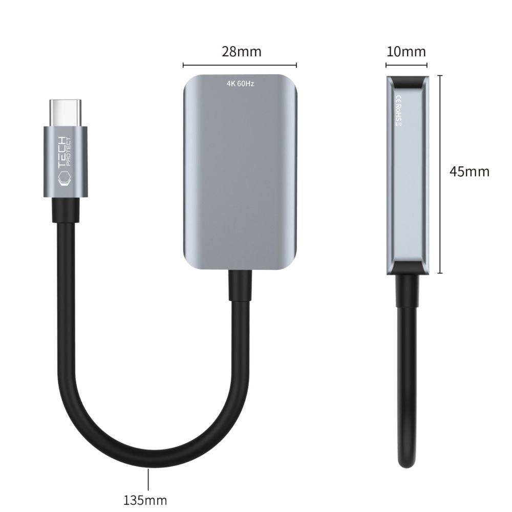 Tech-Protect USB-C - HDMI 4K 60Hz adapter - black – image 2