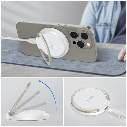Tech-Protect Inductive charger with a stand with a USB-A - USB-C MagSafe cable - white – image 8