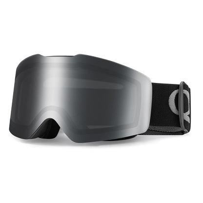 Qunature UV400 anti-fog frameless ski goggles - black