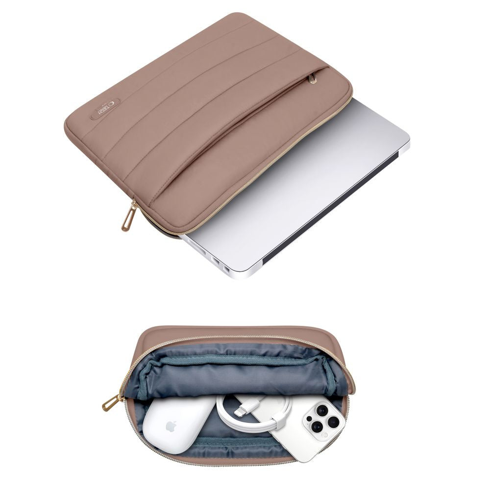 Tech-Protect Puffy bag for a 13-14" laptop + accessory case - brown – image 5