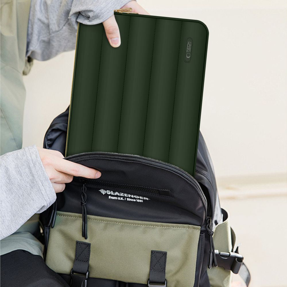 Tech-Protect Puffy bag for a 15-16" laptop + accessory case - olive – image 6