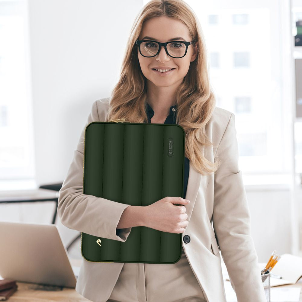 Tech-Protect Puffy bag for a 15-16" laptop + accessory case - olive – image 7