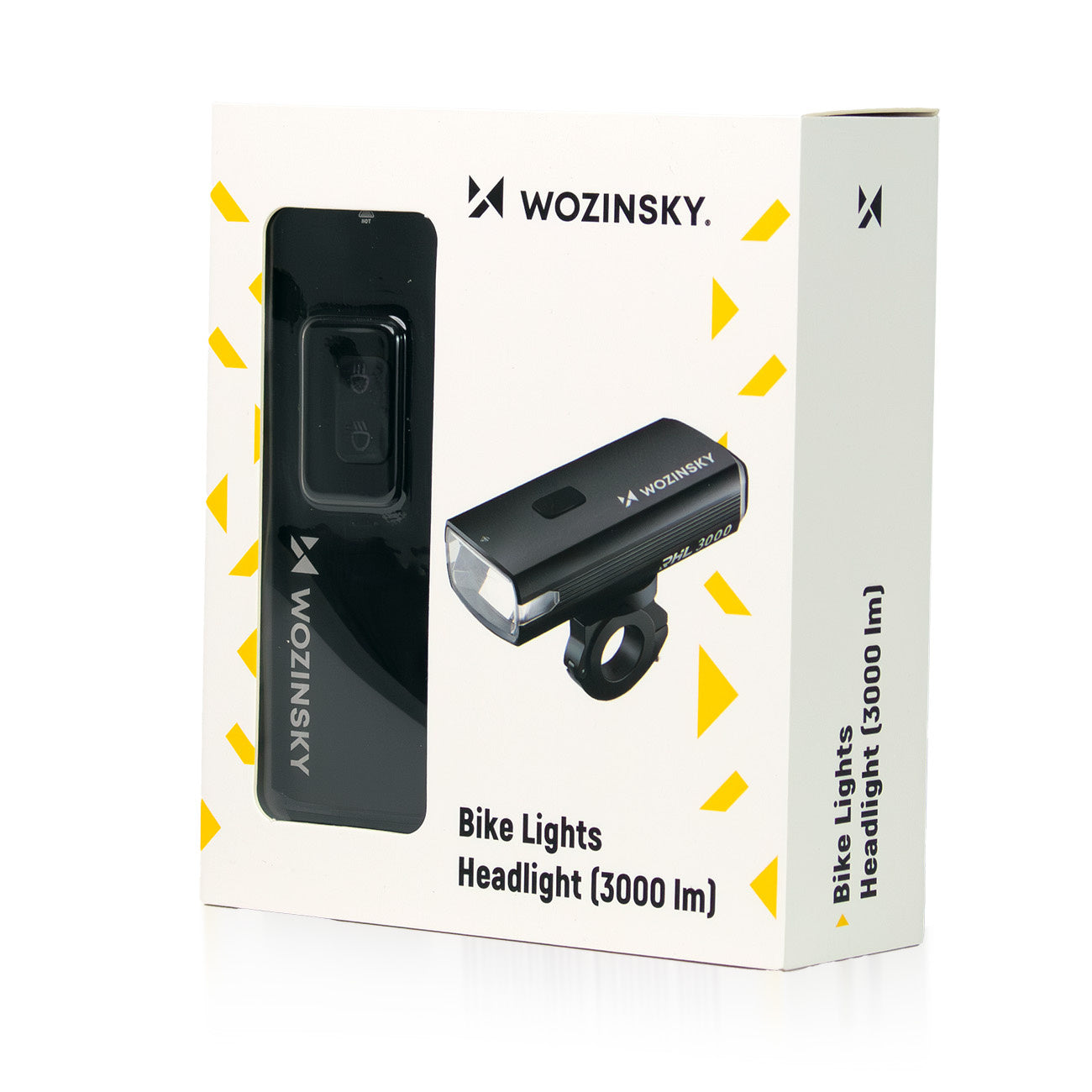 WOZINSKY Front bicycle light with USB-C cable 3000 lm - black – image 4