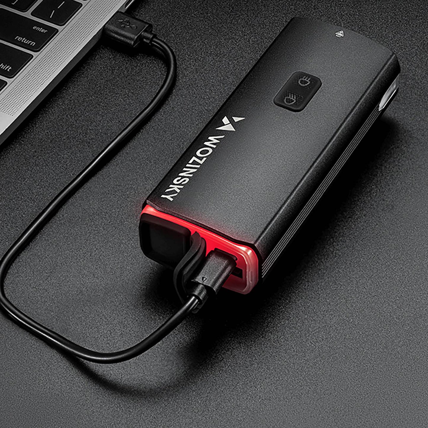 WOZINSKY Front bicycle light with USB-C cable 3000 lm - black – image 7