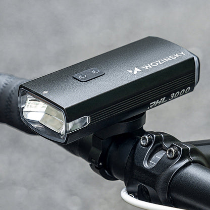 WOZINSKY Front bicycle light with USB-C cable 3000 lm - black – image 8