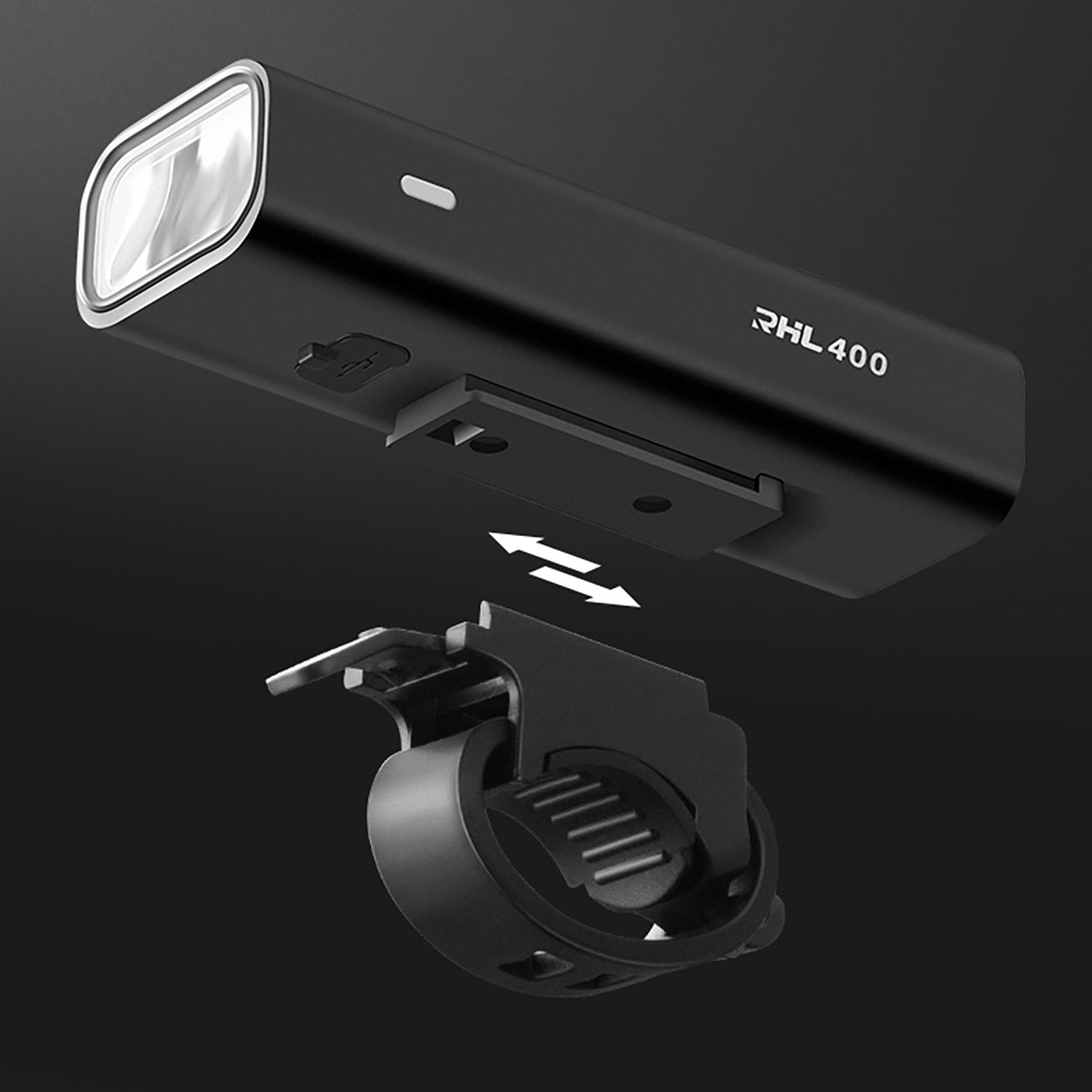WOZINSKY Set of rechargeable bicycle lights front and rear 400 lm - black – image 10
