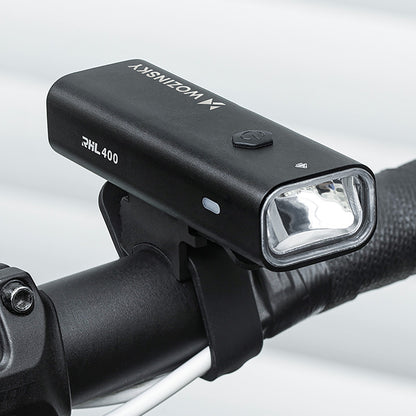 WOZINSKY Set of rechargeable bicycle lights front and rear 400 lm - black – image 9