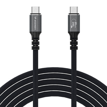 WOZINSKY Thunderbolt 4 USB-C cable 240W 4K 1m - black – image 2