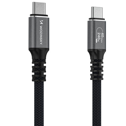WOZINSKY Thunderbolt 4 USB-C cable 240W 4K 1m - black – image 4