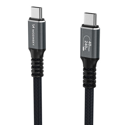WOZINSKY Thunderbolt 4 USB-C cable 240W 4K 1m - black – image 14