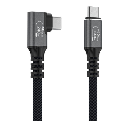 WOZINSKY Thunderbolt 4 USB-C 240W 4K 1m angled cable - black – image 5