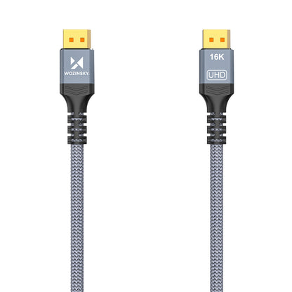 WOZINSKY Cable DisplayPort cable with VESA certification 80 Gb/s 16K HDR HDCP DSC 1m - black – image 2