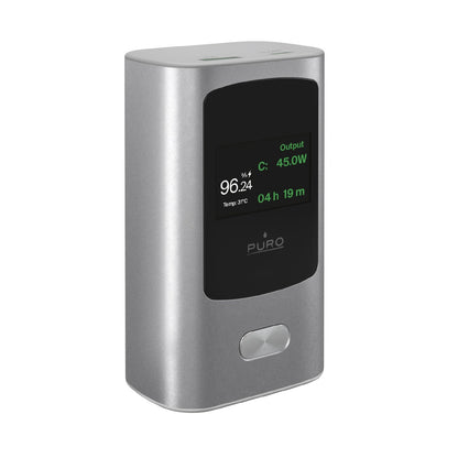 PURO Powerbank 10000mAh with display USB-A USB-C 45W - gray – image 2