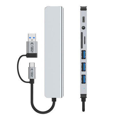 Tech-Protect HUB multifunctional distributor 8in1 USB-C USB-A SD/TF AV3.5 - gray – image 6