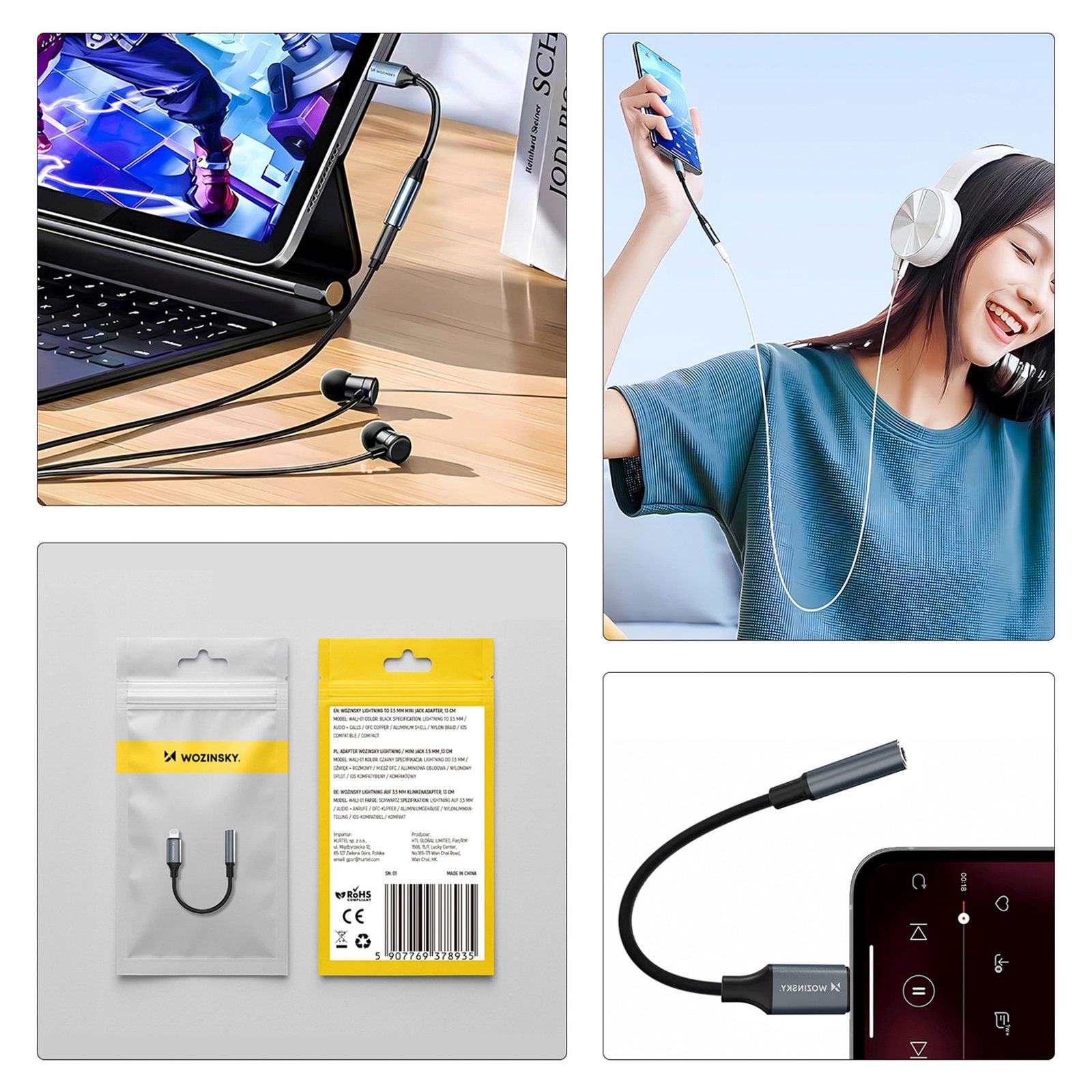 Tech-Protect Power Connector Adapters – iPhone Lightning adapter - 3.5mm mini – image 7