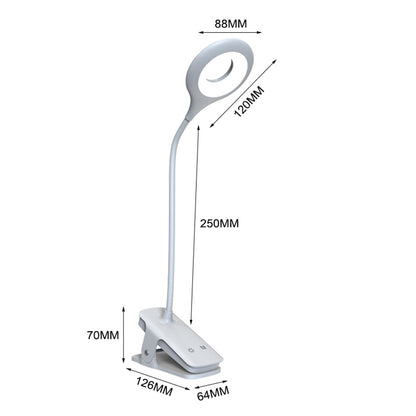 WOZINSKY Mini wireless LED reading lamp with clip and USB-C cable 80lm - white – image 2