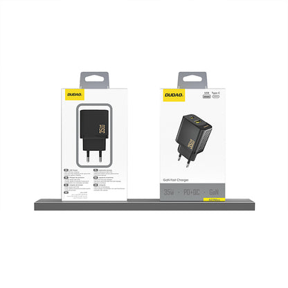 DUDAO A27 MaxC USB-C USB-A GaN 35W wall charger - black – image 2