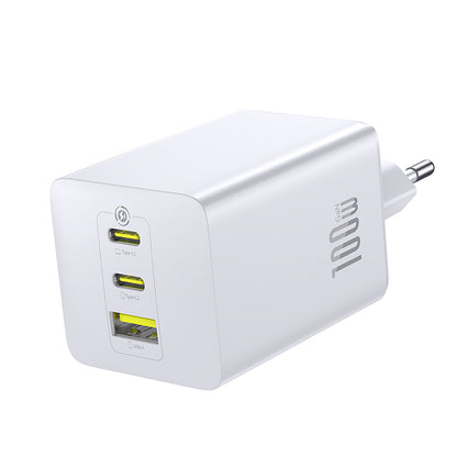 BASEUS EnerFill FE11 2x USB-C USB-A 100W wall charger - white