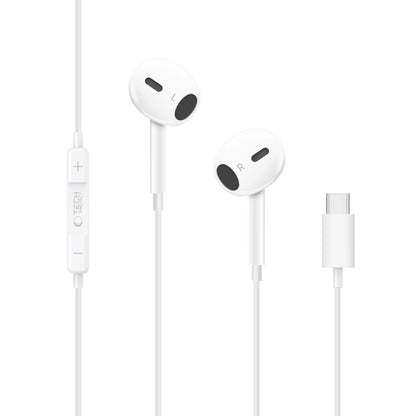 Tech-Protect Ultraboost Core G2 USB-C wired in-ear headphones with microphone 120 cm - white – image 2