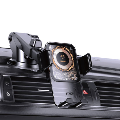 DUDAO Clamp car holder with 15W inductive charger - black – image 4