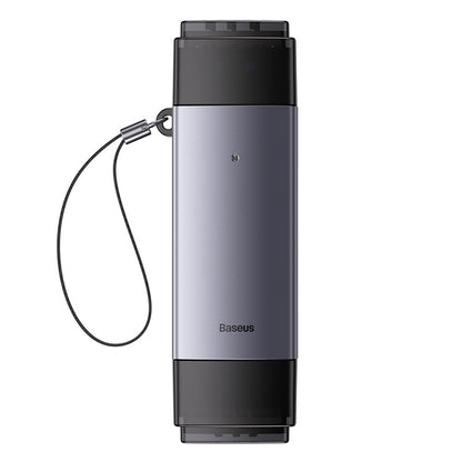 BASEUS SD TF USB-A USB-C memory card reader - gray