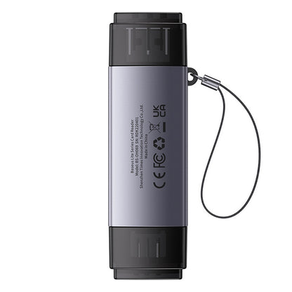 BASEUS SD TF USB-A USB-C memory card reader - gray – image 2