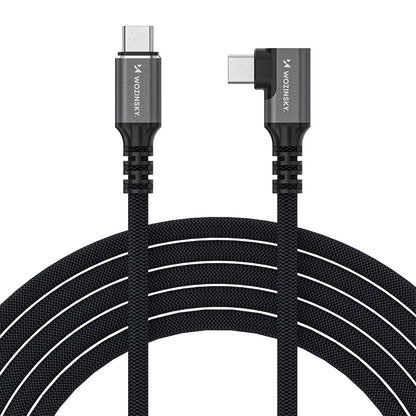 WOZINSKY Thunderbolt 4 USB-C 240W 4K 1m angled cable - black – image 13