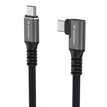 WOZINSKY Thunderbolt 4 USB-C 240W 4K 1m angled cable - black – image 14