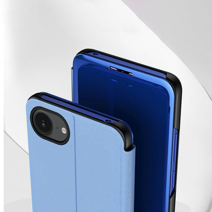 HURTEL iPhone 16e Clear View Case with flap - blue – image 5