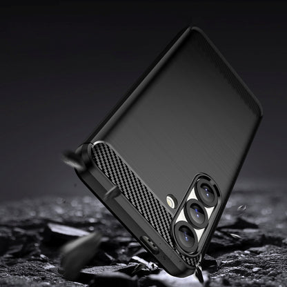 HURTEL Silicone case for Samsung Galaxy S25 Edge Carbon Case - black – image 10