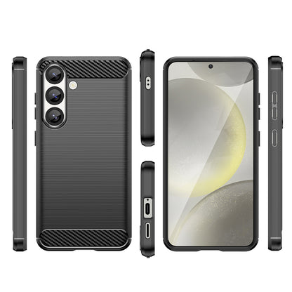 HURTEL Silicone case for Samsung Galaxy S25 Edge Carbon Case - black – image 9