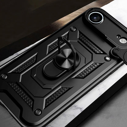 HURTEL Armored case with camera cover stand for iPhone 17 Air Hybrid Armor Camshield - black – image 5