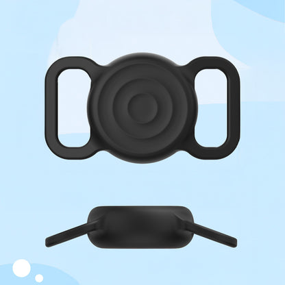 HURTEL Silicone waterproof AirTag locator case for dog and cat collar - black – image 4